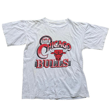 Printify Chicago Bulls Vintage 90's Heavyweight NBA Hoodie Ash / L