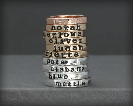 Custom Ring With Two Names in Capital Letters - 