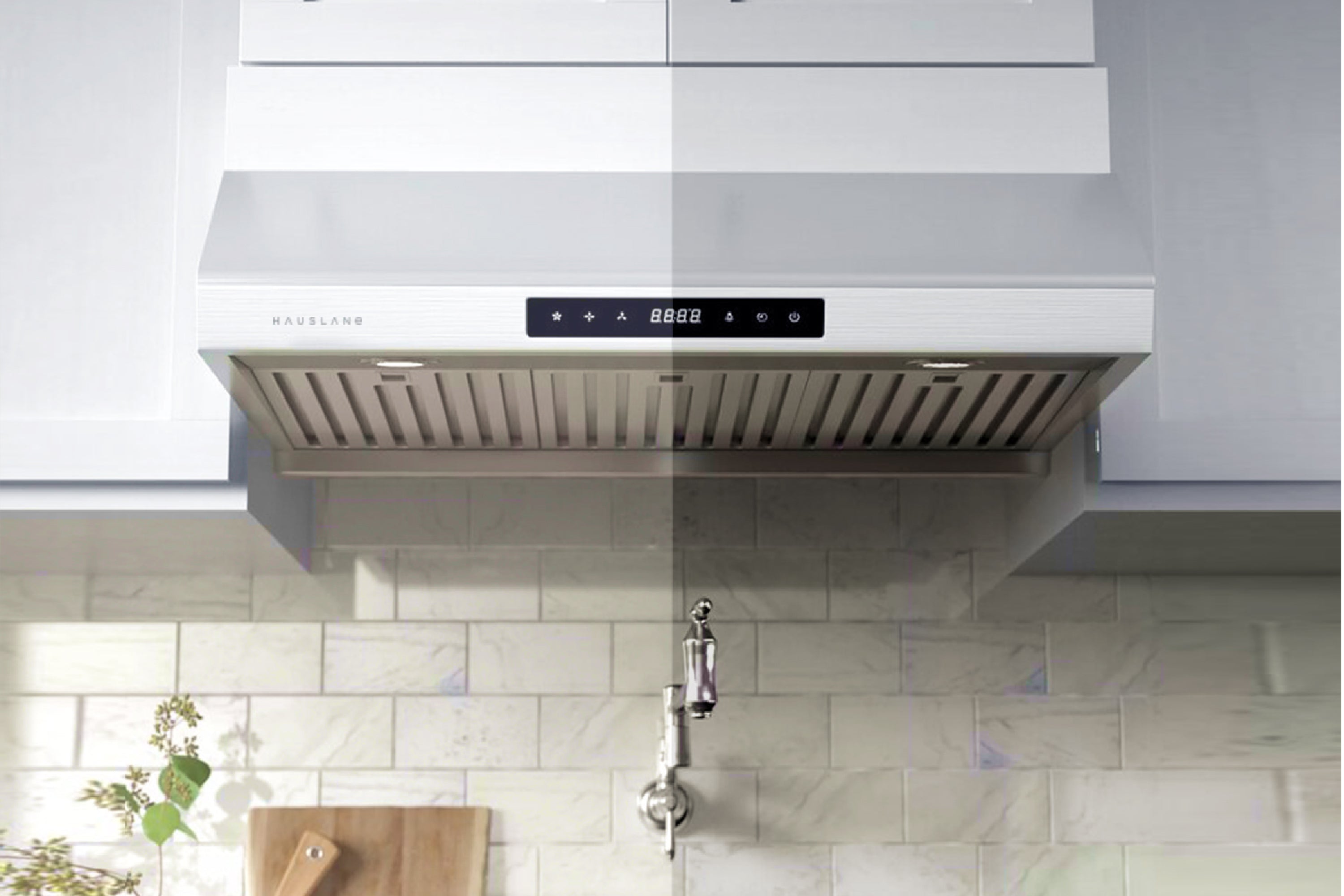 Hauslane Chef Series WM-530 - Ventilación de campana de cocina de montaje  en pared de 30 pulgadas | Modelo Pro | Campana extractora de acero