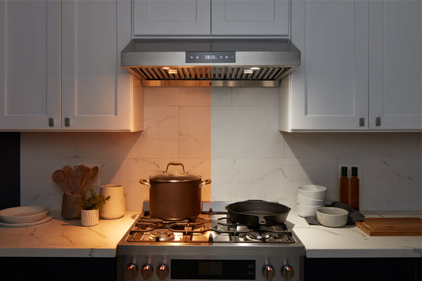  Hauslane, Chef Series 30” PS10 Under Cabinet Range Hood, PRO  PERFORMANCE, Stainless Steel Electric Stove Ventilator