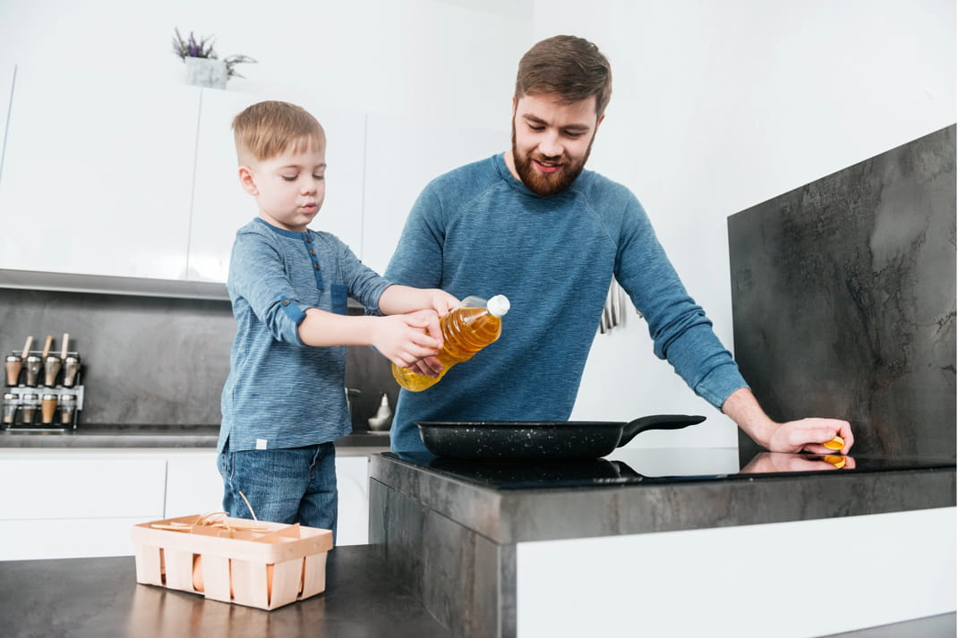 Can Cooking Fumes Cause Cancer? Dad and Son