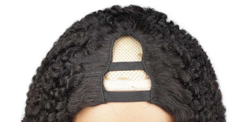 Afro Kinky Curly V-Part Wig Close-Up