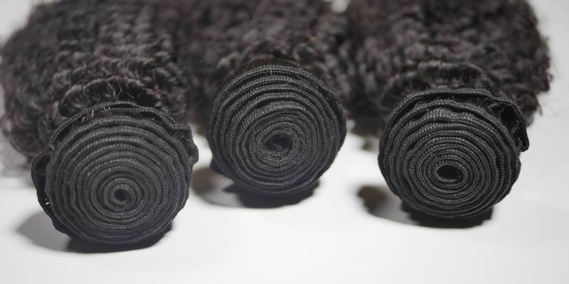 Black Afro Kinky Curly Hair Bundles Wefts POV