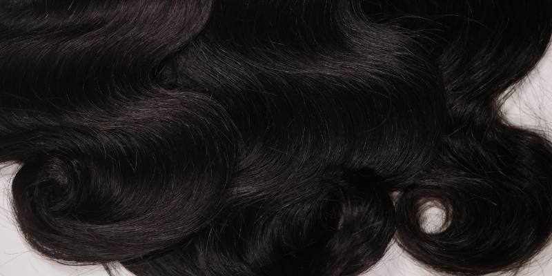 Black Body Wave Hair Bundles Close-Up