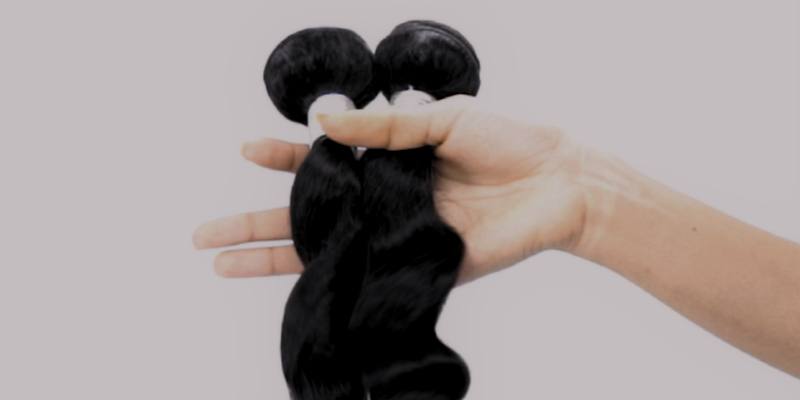 Two Black Loose Wave Human Hair Bundles