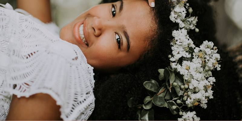 black woman wedding hair