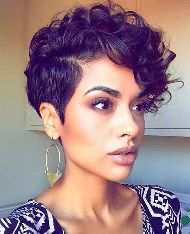 curly razor cut