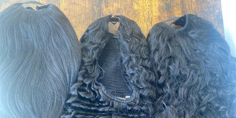 u-part wigs close up