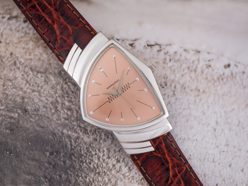 Hamilton Ventura Reissue Rose Dial 6251 Registered Edition Watch & Box