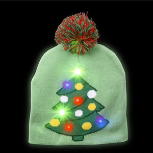 Christmas Tree Light-Up Beanie - Sstyle Boutique - Light Up Christmas Beanie