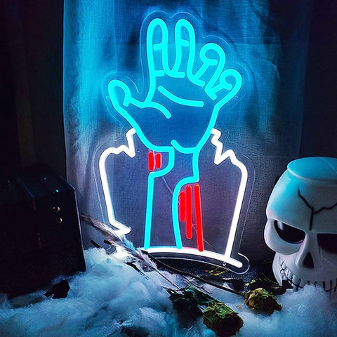 Zombie hand LED Neon Sign