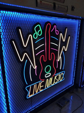 Live Music LED Neon Sign