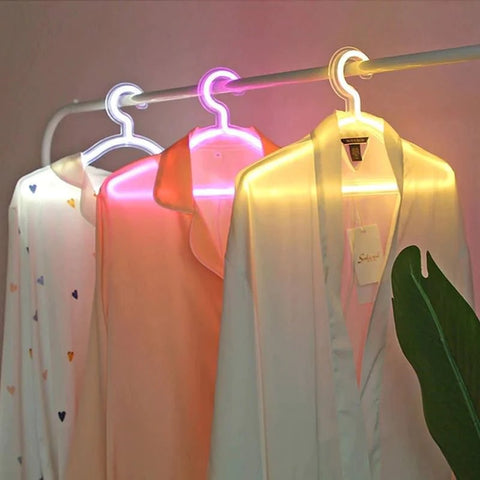 LED Neon Clothing hangers