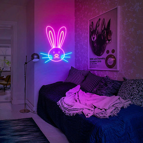 rabbit led neon sign