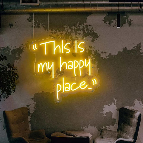"This is my happy place" Led neon sign
