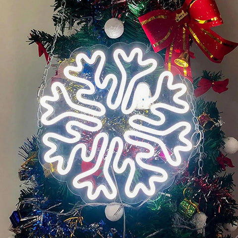 Snowflakes Neon Sign