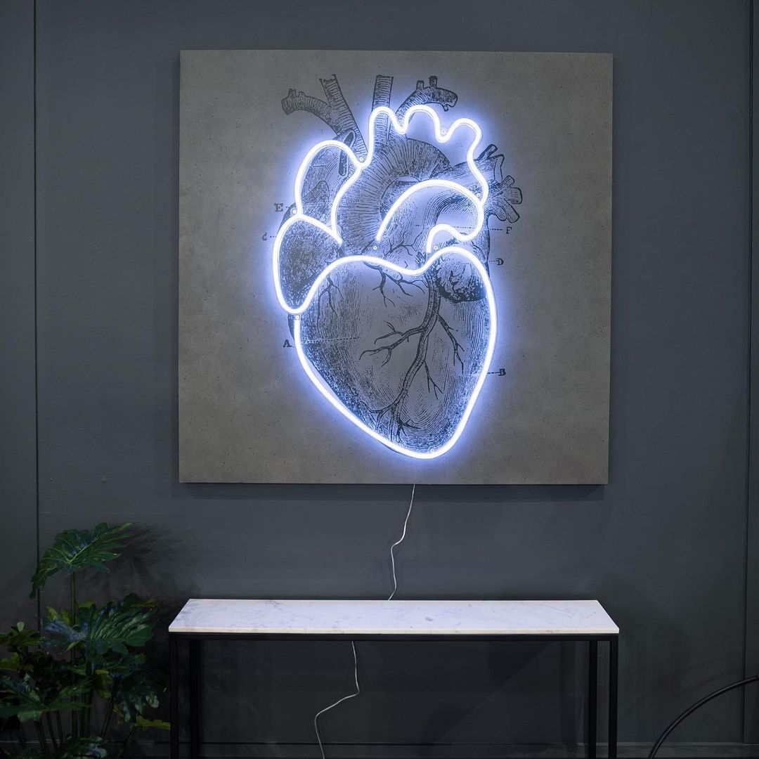 Heart Anatomy Neon Sign