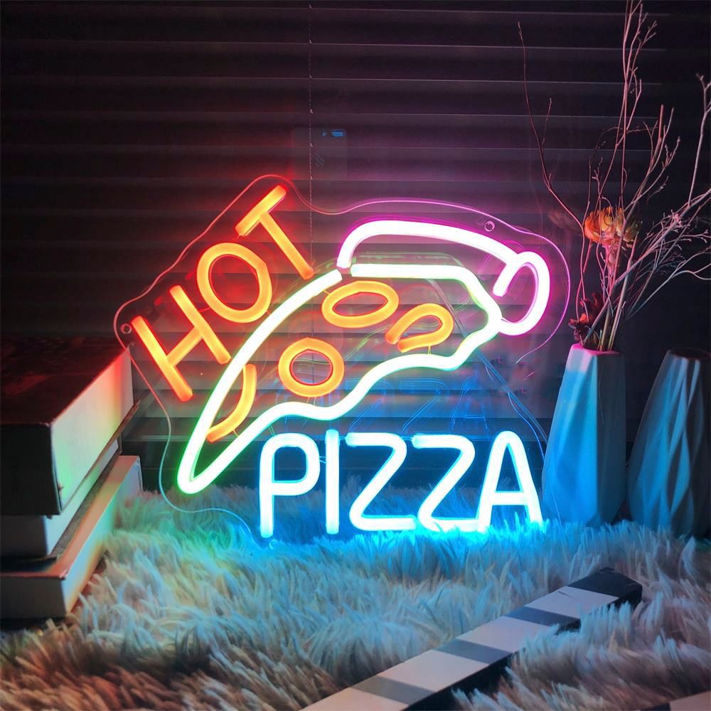 Hot Pizza Neon Sign
