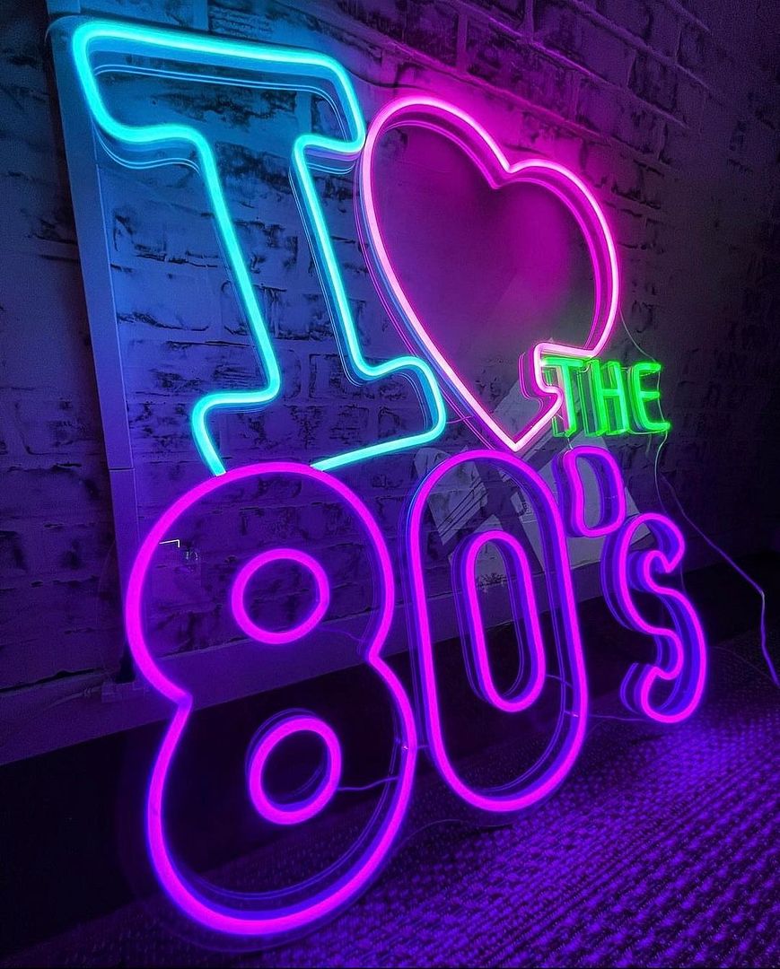 I Love The 80s Neon Sign