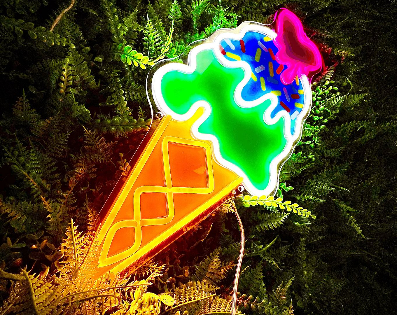 Ice Cream Cone Neon Sign