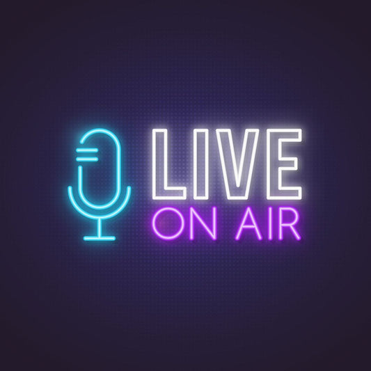 Live on Air Sign by CUSTOM NEON® for Studios, Radio Stations, Podcasts
