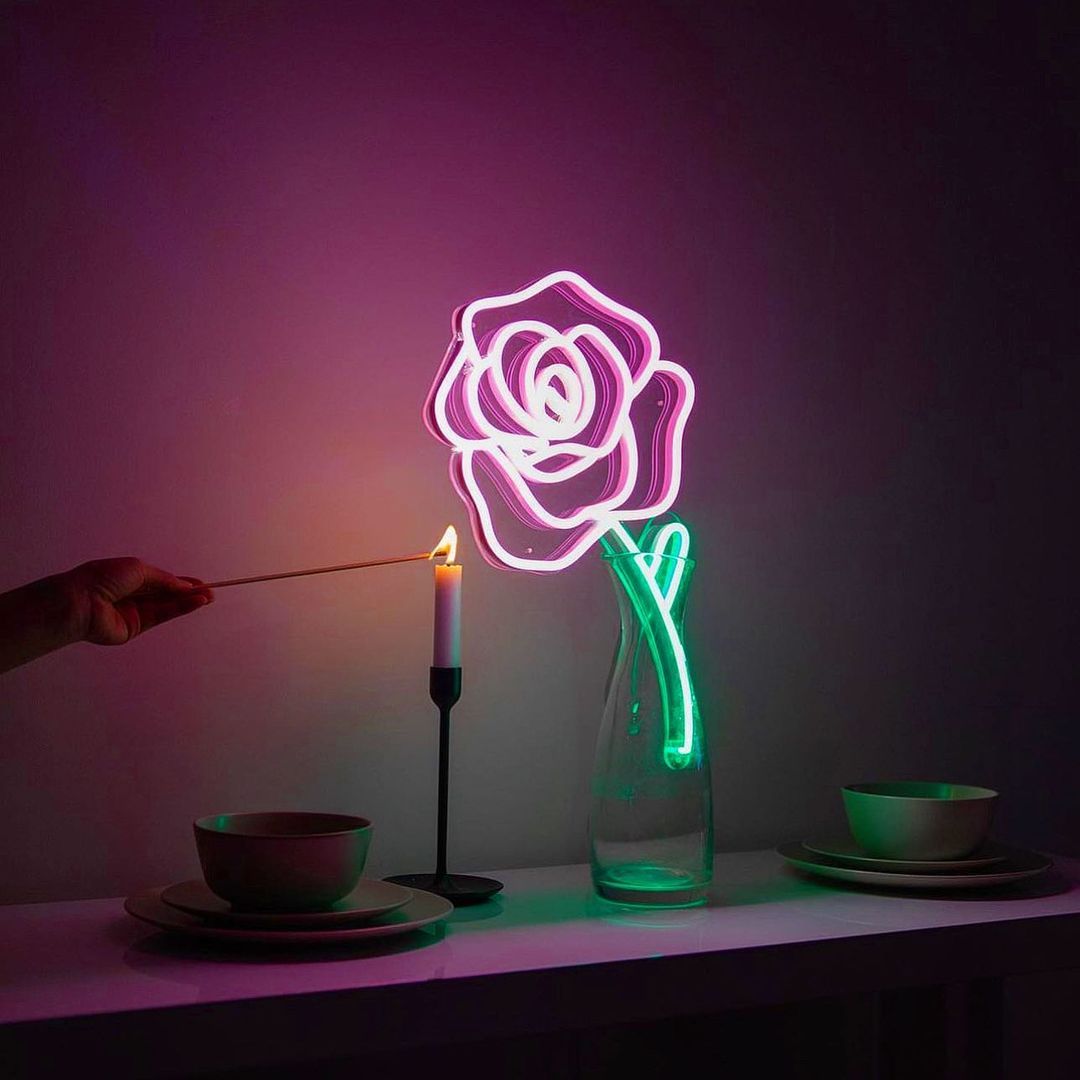 Rose Flower Neon Sign