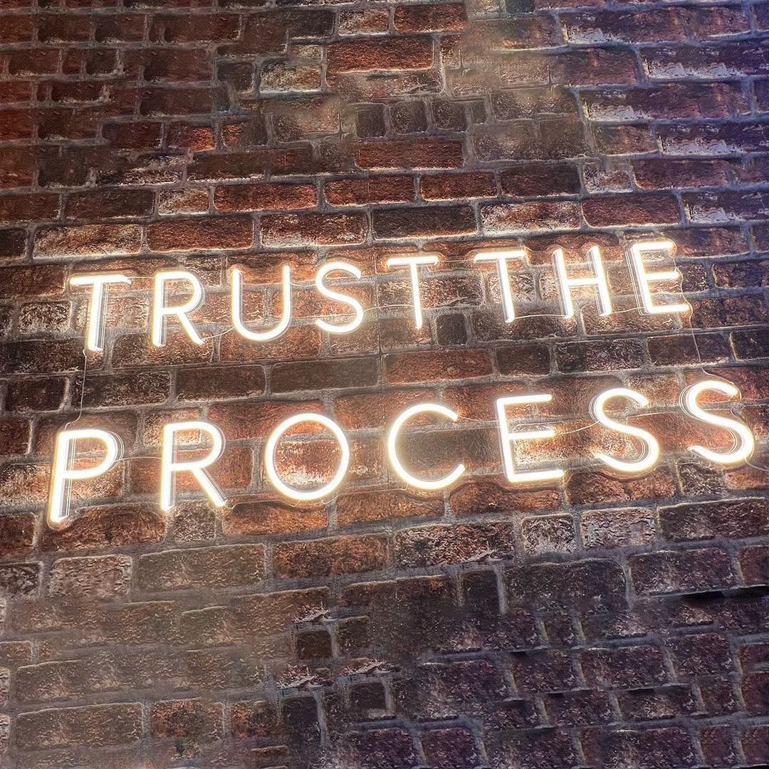 Trust The Process Neon Signs, Neon Lights, LED Neon Signs for Room, Bars Light Up Signs, Cool Neon Light Signs, Neon Wall Lights