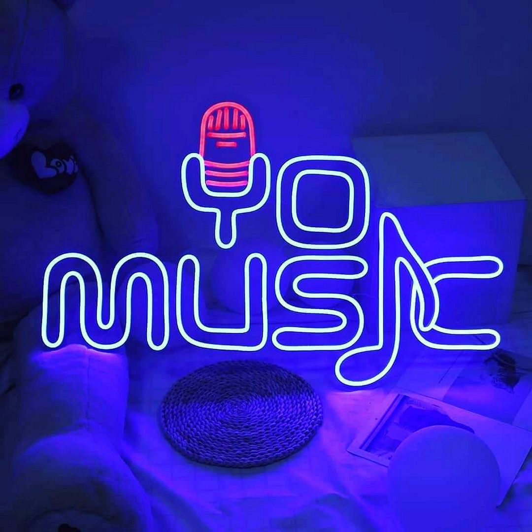 Yo Music Neon Sign