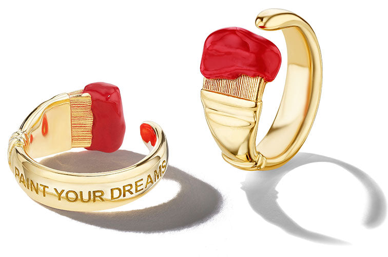 Behind the Scenes with Mimi So and Daniel Martin Creating the Parsons Red Enamel Paintbrush Ring