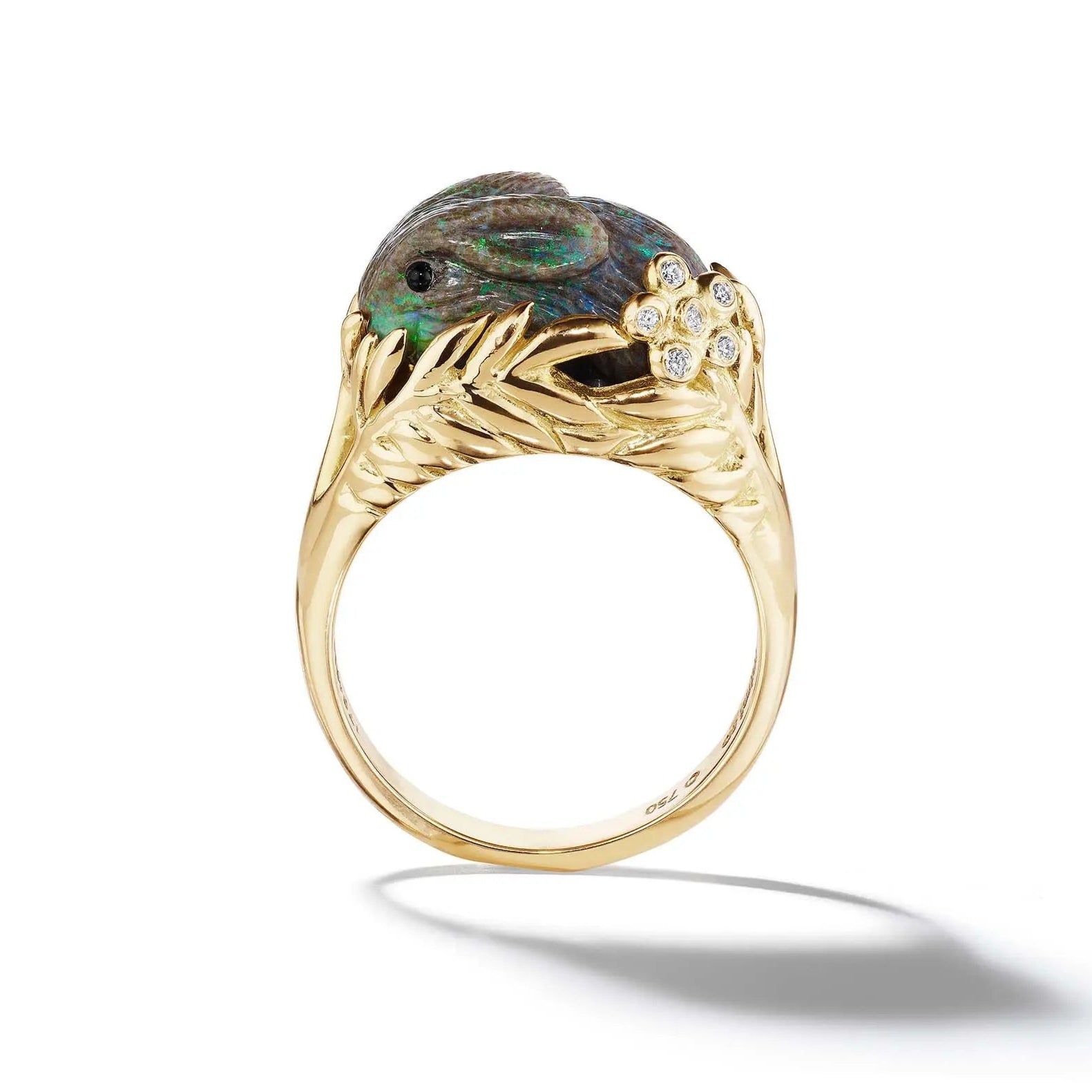 Wonderland Forest Opal Bunny Ring Mimi So