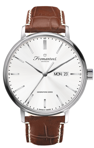 Swiss Made Men's Watch Fromanteel Generations Day-Date White