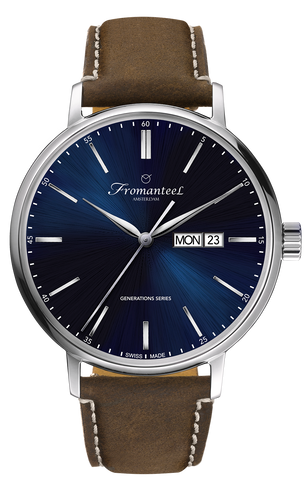 Swiss Made Men's Watch Fromanteel Generations Day-Date Blue