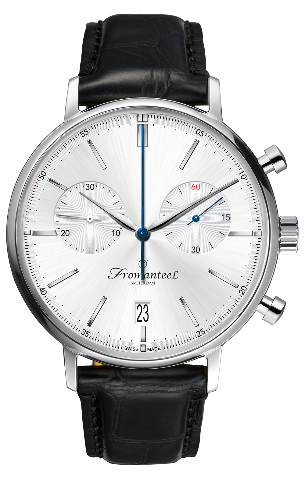 Swiss Made Men's Watch Fromanteel Phantom White Chronograph Diameter 42 mm