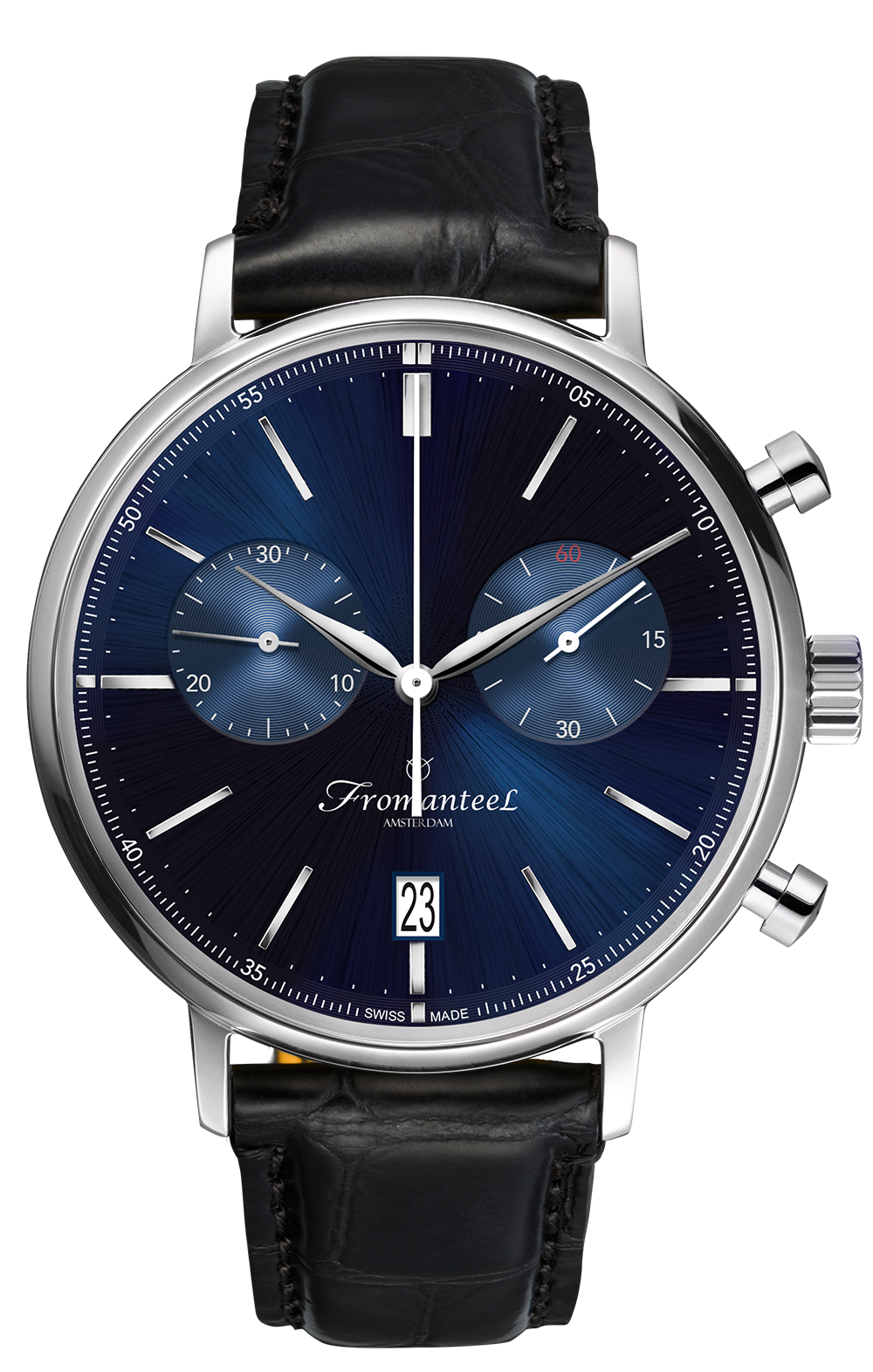 Swiss Made Men's Watch Fromanteel Phantom Blue Chronograph Diameter 42 mm