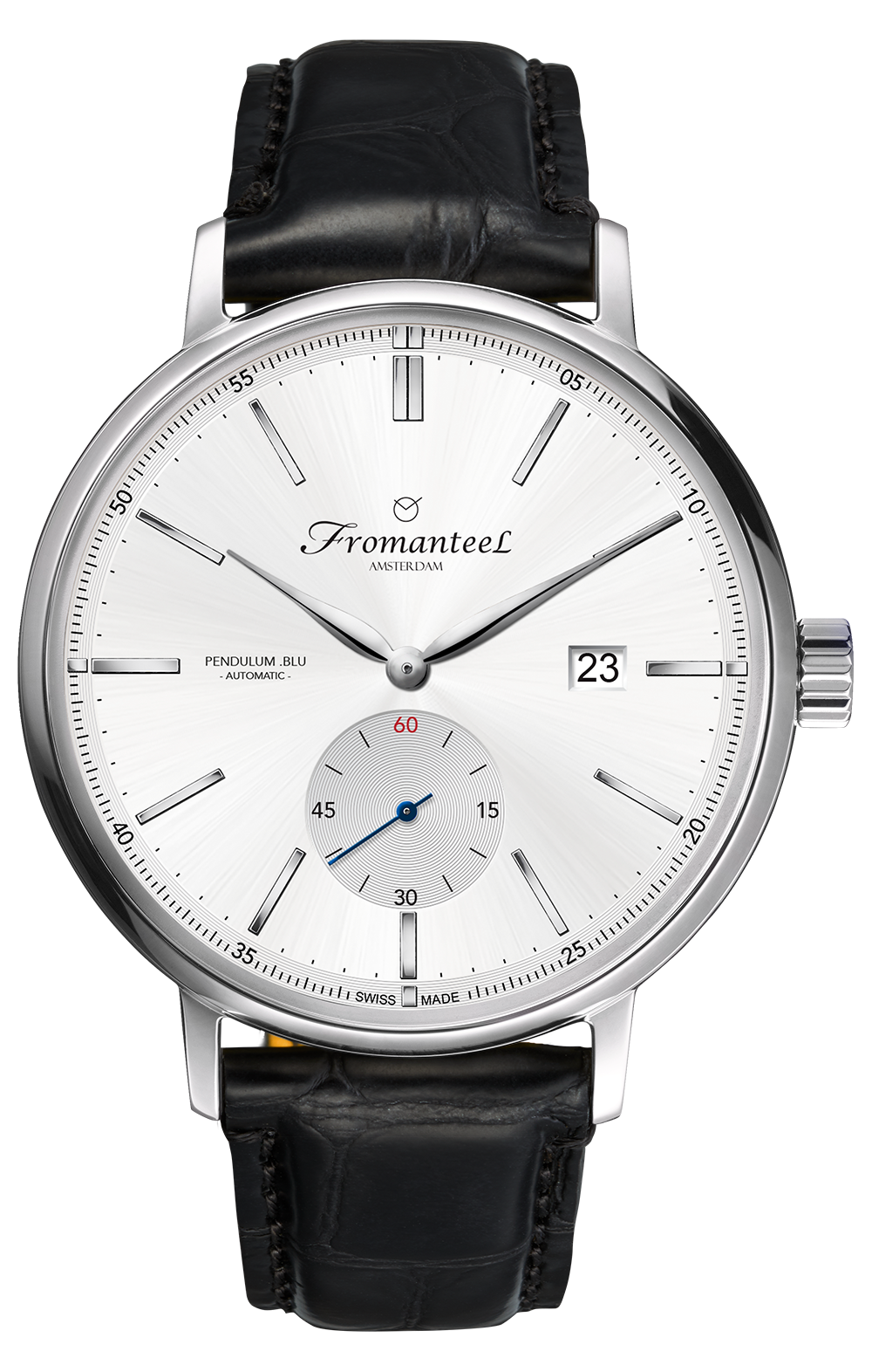 Swiss Made Men's Fromanteel Pendulum Blu Automatic Watch White