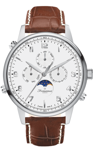 Globetrotter Moon Phase White