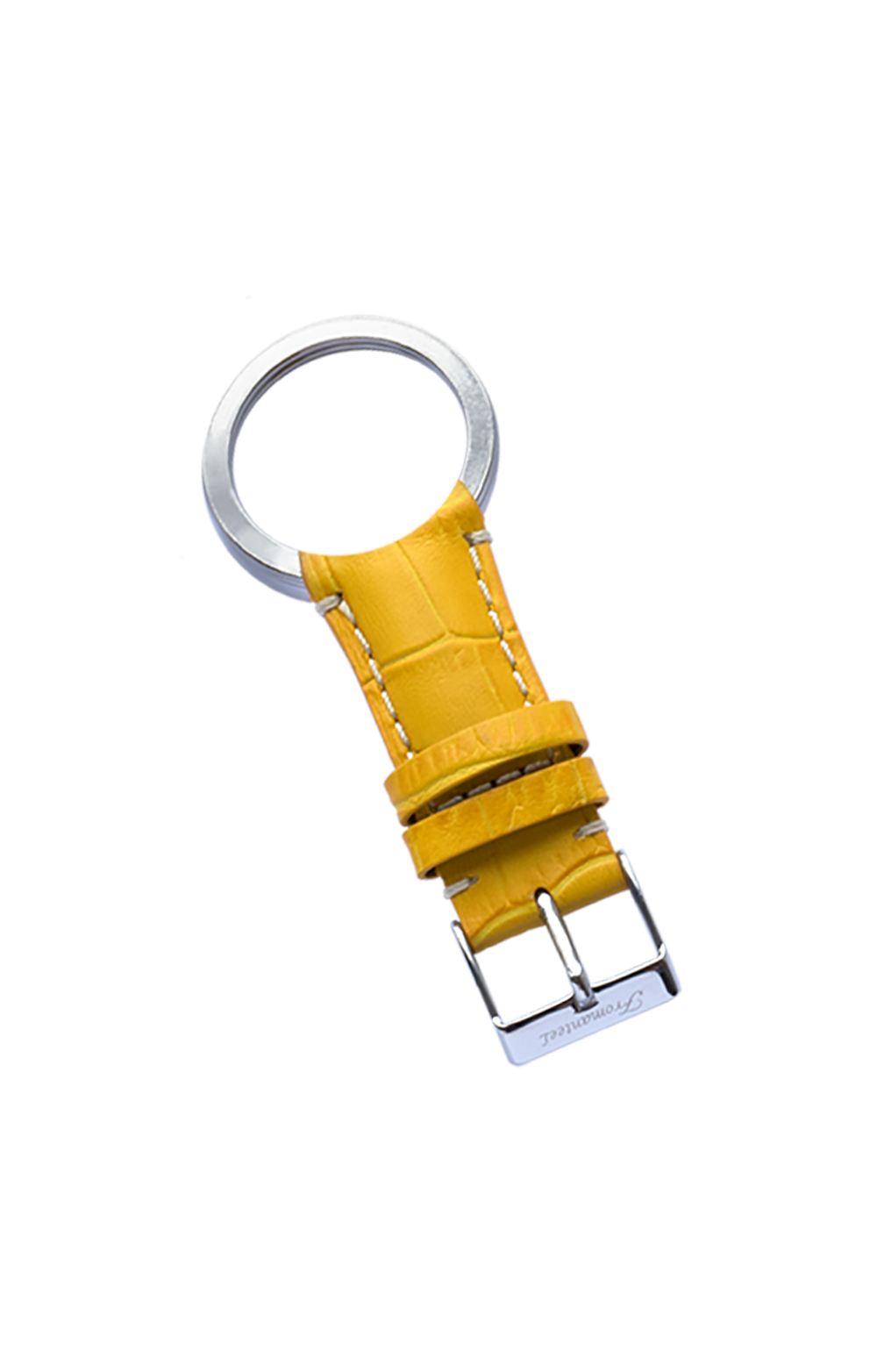 Keychain Croco Yellow Buckle