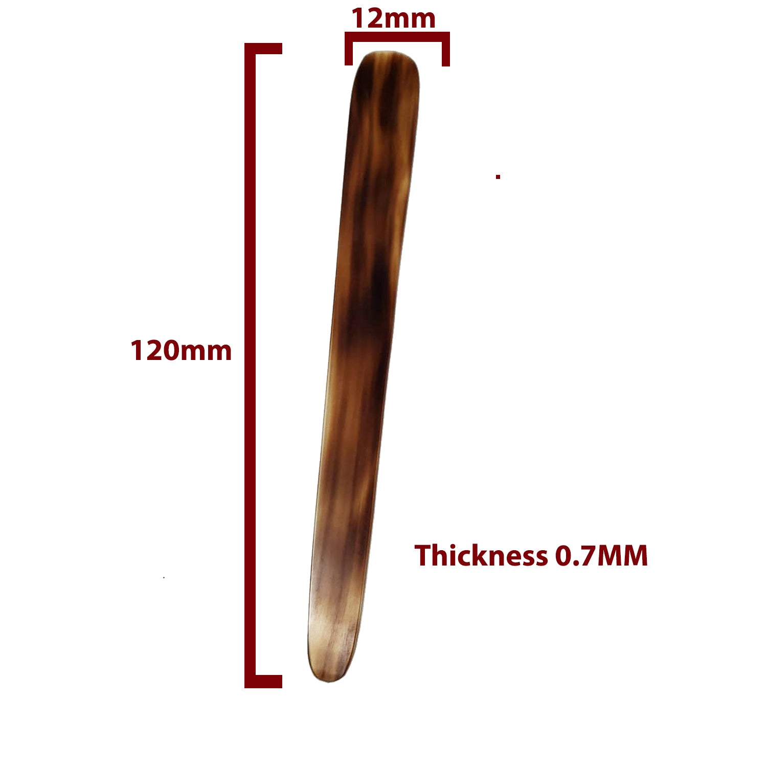 Zaza - Cow Horn 120mm Dark - Oud Risha / Reeshe / Plectrum / Pick (One Plectrum)