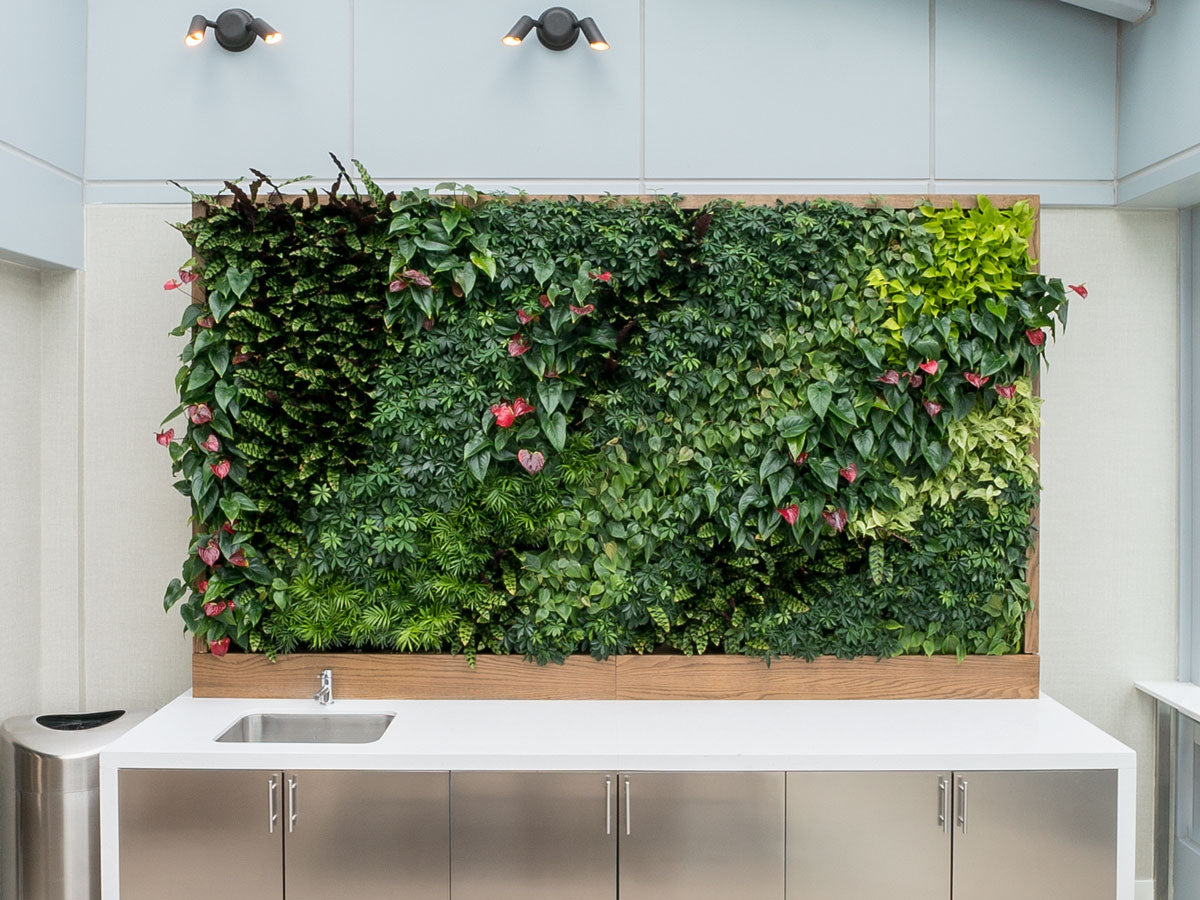 Green Wall in the atrium at AvalonBay in Brooklyn