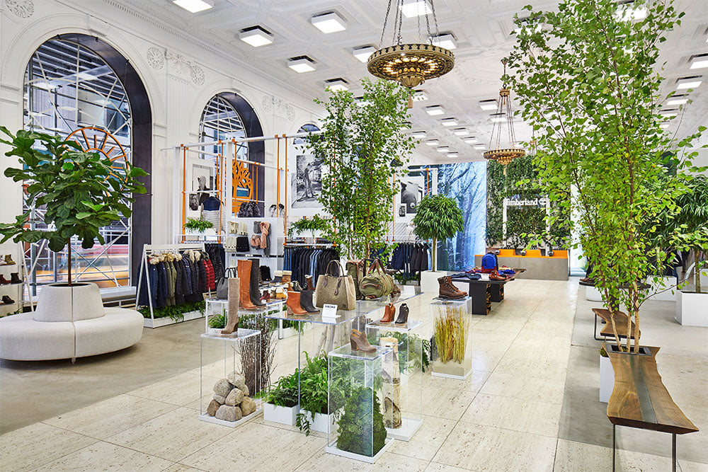 Plant Installation and Interiorscaping at the Timberland Store on Bryant Park in NYC