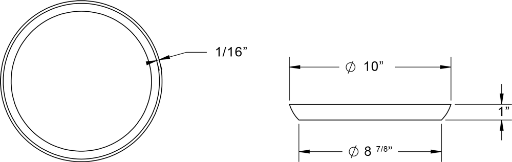 High quality plant saucer ten inches 