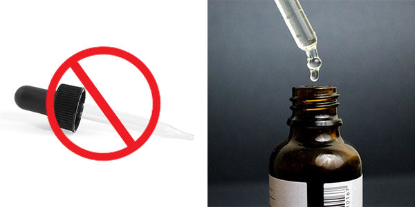 Avoid droppers for beard oil