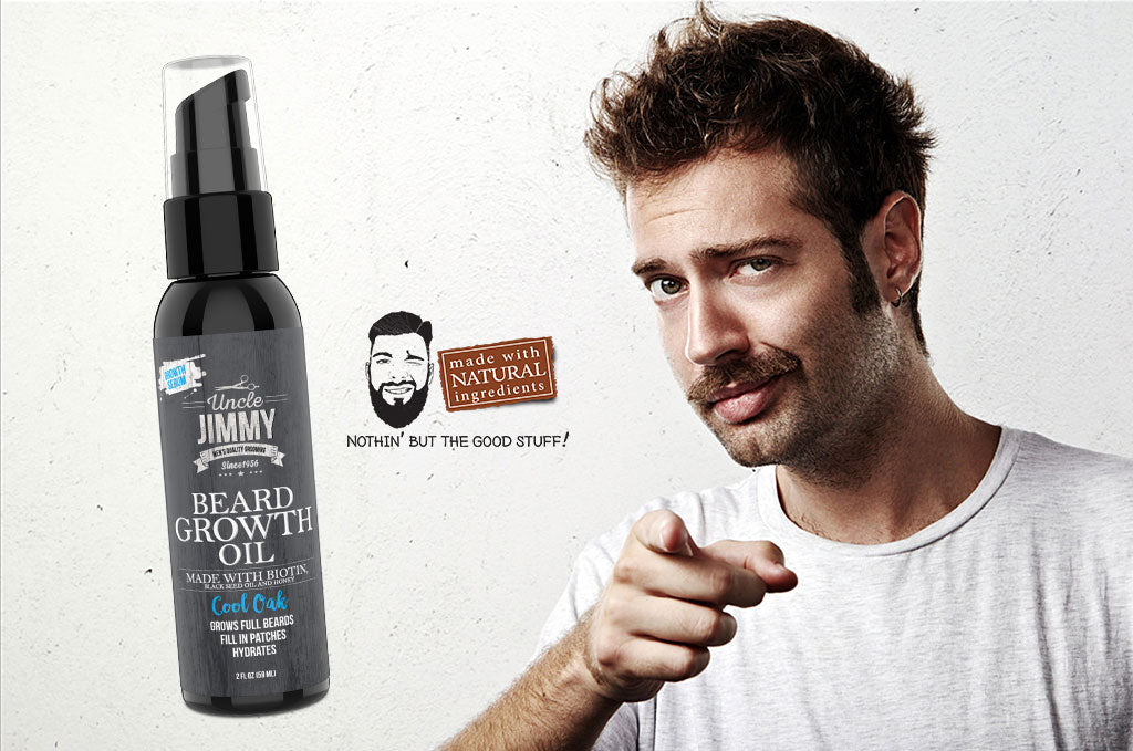 Apply Uncle Jimmy Beard Growth Oil