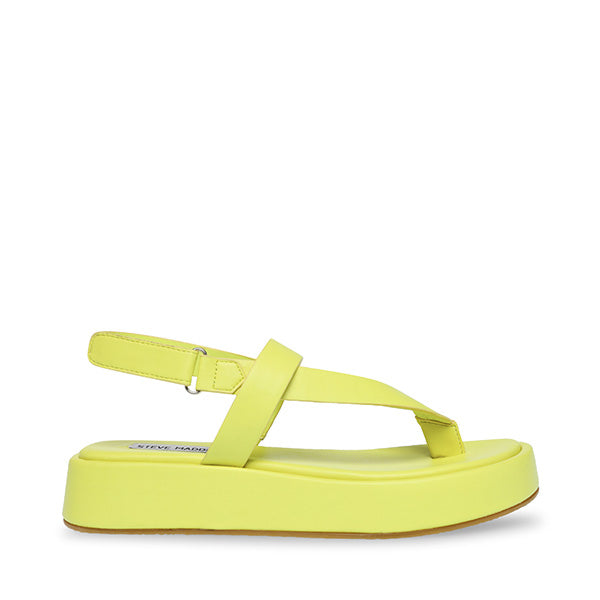 neon yellow sandals for women