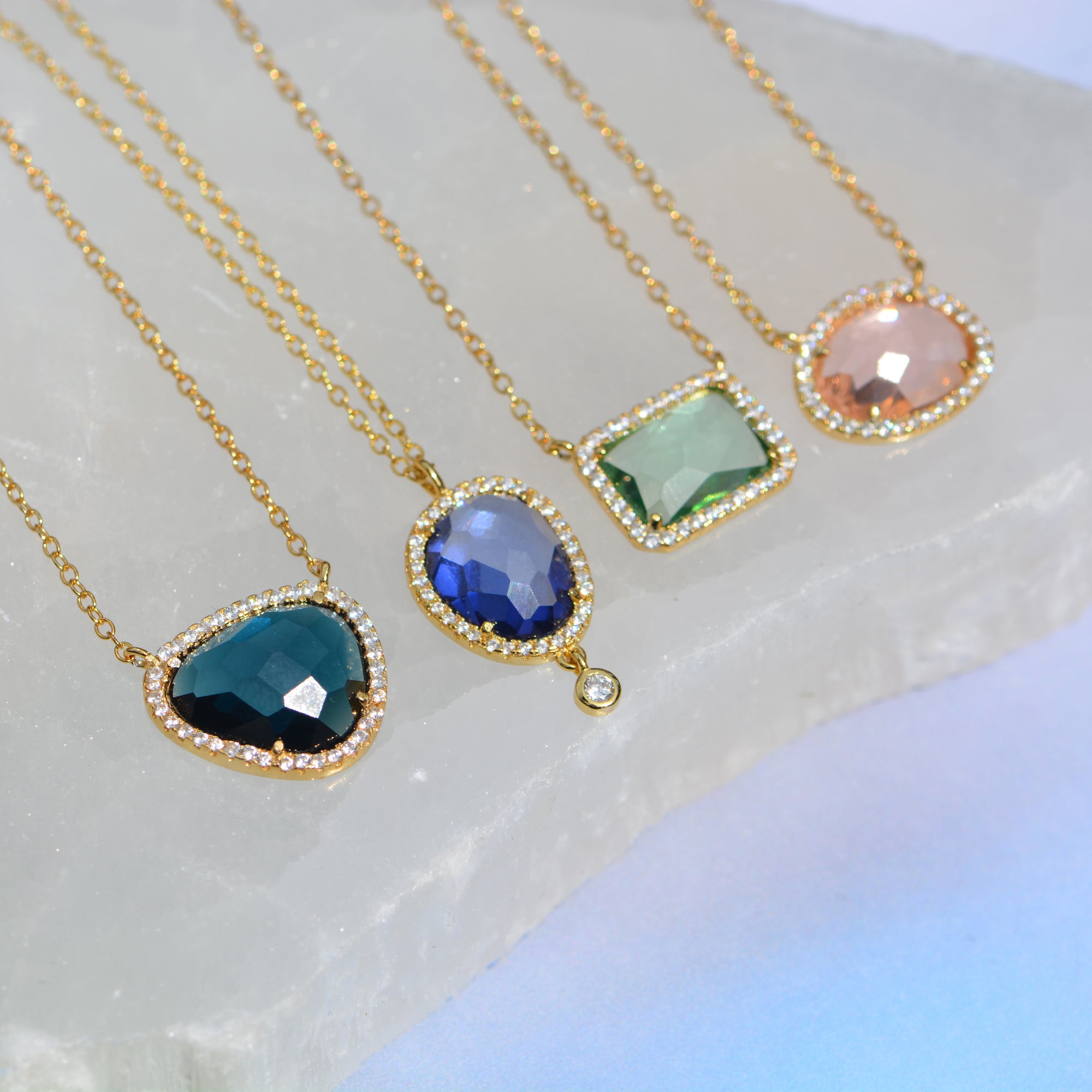 Buy Blue Handcrafted Semi Precious Stone Necklace | KJ-CC-006/KAJL3 | The  loom