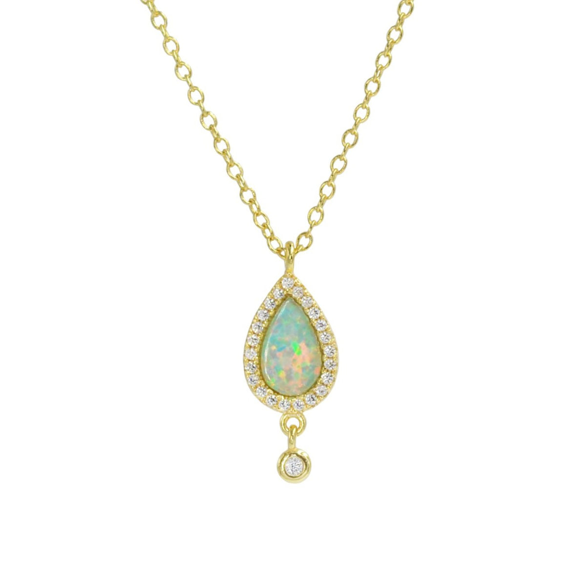 Opal Teardrop Necklace - KAMARIA