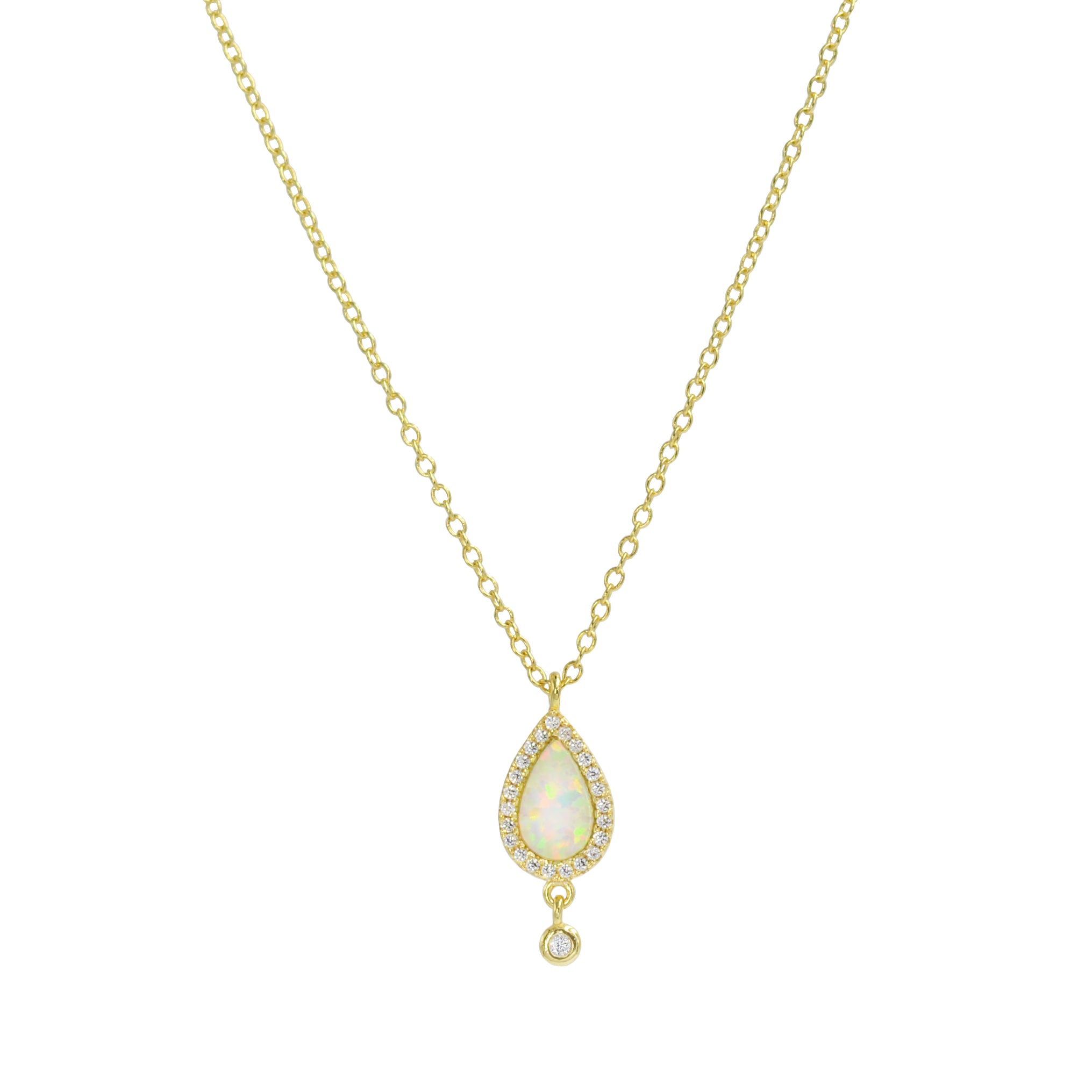 Opal Teardrop Necklace - KAMARIA