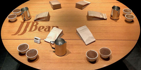 JJ Bean Cupping Samples Table