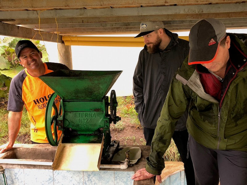 Frei Moreno in Urrao, with Jesse and John