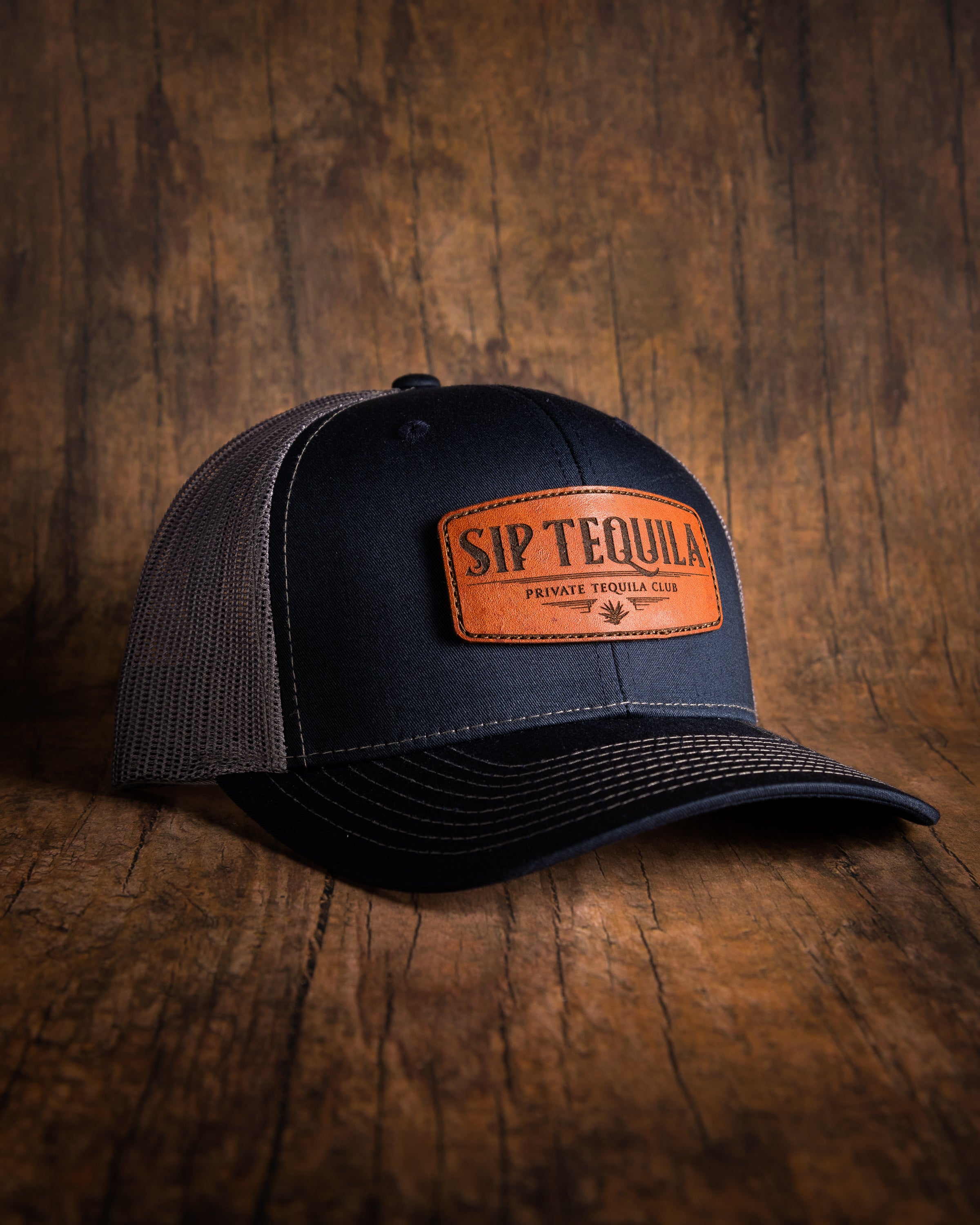 Sip Tequila Leather Patch Snapback